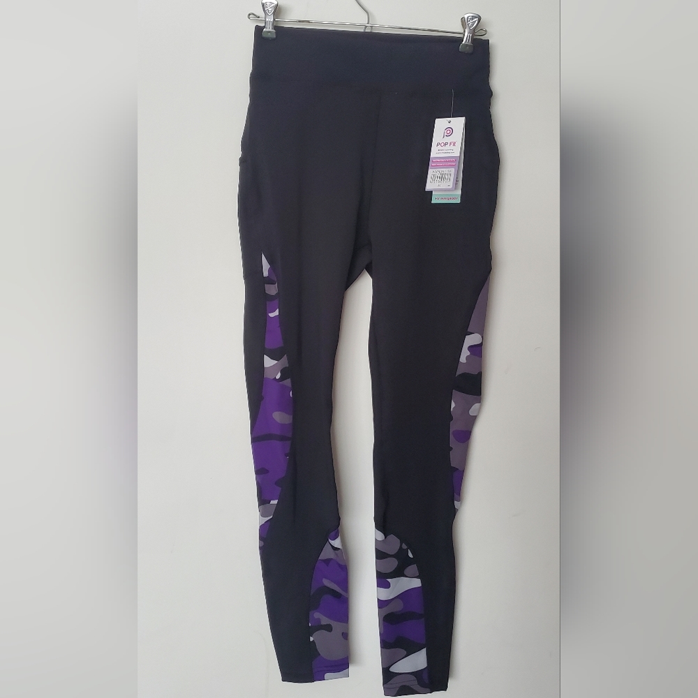 PopFit Camo Accent Leggings - Medium